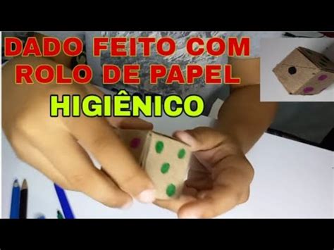 Como fazer dado com rolo de papel higiênico fácil e simples YouTube