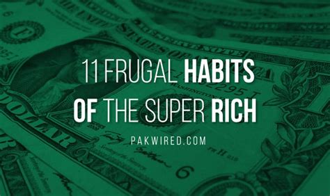 11 Frugal Habits Of The Super Rich Infographic