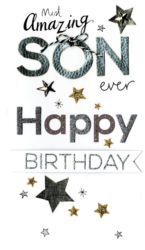 Open Son Happy Birthday Card 5 X Cards To Choose From Son Birthday