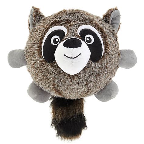 Top Paw Raccoon Ball Body Dog Toy Plush Dog Interactive Toys