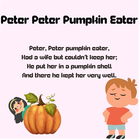 Peter Peter Pumpkin Eater Printable Lyrics Origins And Video