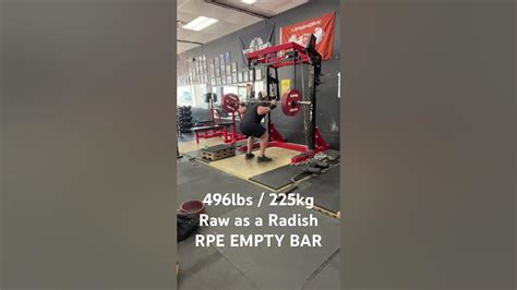 496lbs 225kg Easy Squat Raw As A Radish Strength Raw Powerlifting Youtube