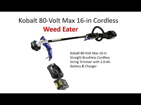 Brushless motor with a high performance 2.5 ah battery pack of the weed wacker provides longer runtime and has a 2 speed switch for added power. Kobalt 8ov Cordless Weed Eater THE BEST - YouTube