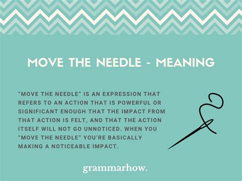 Move The Needle Meaning And Example Sentences Trendradars