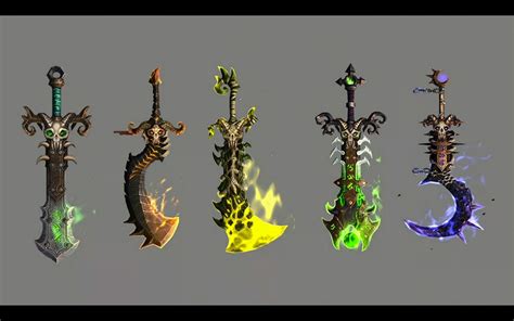 Legion Artifact Weapon Guide Wowhead News Weapon Concept Art