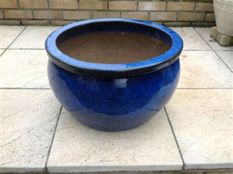 Large blue glaze ceramic garden pot/planter Find great deals on ebay for ceramic planter large.