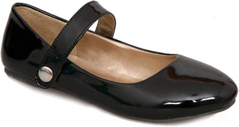 Womens Comfort Faux Leather Mary Jane Flats Elegant Buckle Strap Comfy