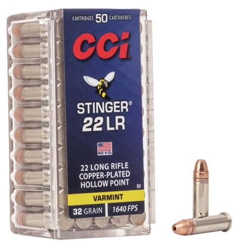 Cci Ammunition Stinger 22 Long Rifle 32 Grain Copper Plated Hollow