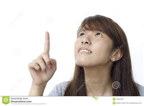 # not run { asin(df$c) # }. Asian lady pointing up stock image. Image of teenage ...