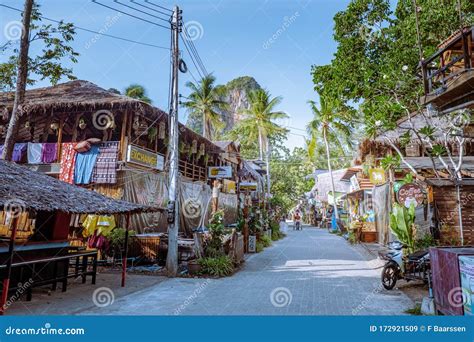 Railay Beach Krabi Thailand January 2020 Beach Of Railay On A Bright