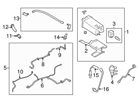 2010 2012 Ford Evaporative Emissions System Lines 8a8z 9c047 F