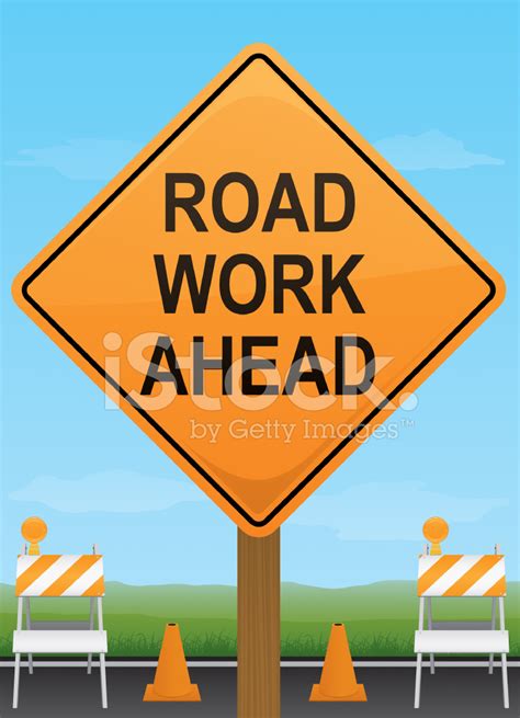 Road Work Ahead Sign Logo