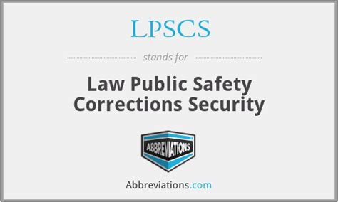 Lpscs Law Public Safety Corrections Security