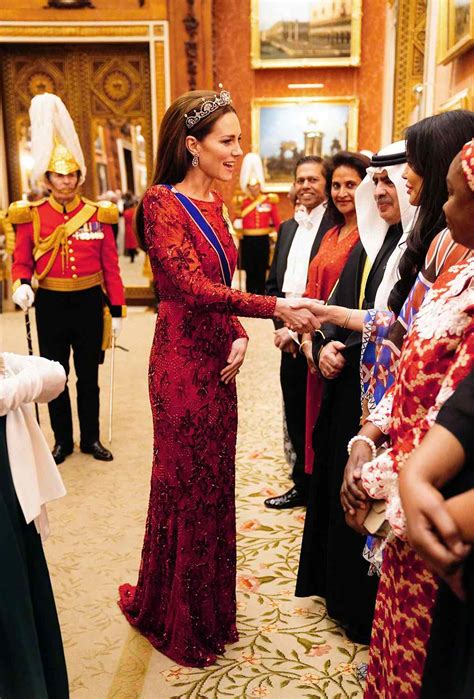 Kate Middleton Wears Tiara For Buckingham Palace Reception