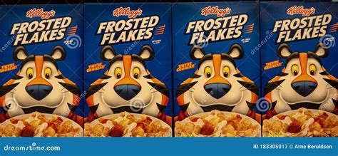 Boxes Of Kellogg`s Frosted Flakes Cereal Editorial Photography Image