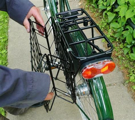 Lovely Bicycle Wald Rear Folding Baskets Up Close Rear Bike Basket