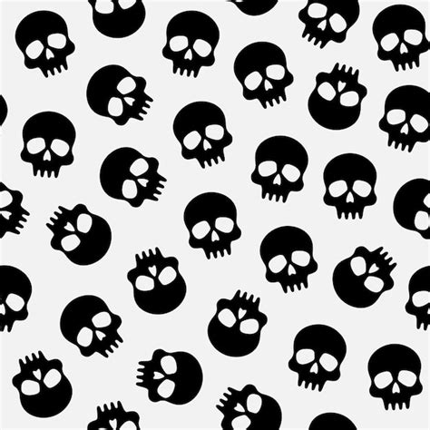 Premium Vector Halloween Pattern With Skulls