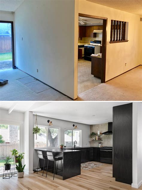 Here we go, small kitchen remodel before and after could be made by using glass doors. 1970s Kitchen Remodel Before and Afters — The Effortless Chic