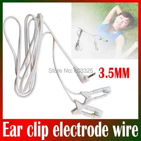 Buy Tens Ems Massage Ear Clip Electrode Connecting Lead 35mm Wire For Sleep