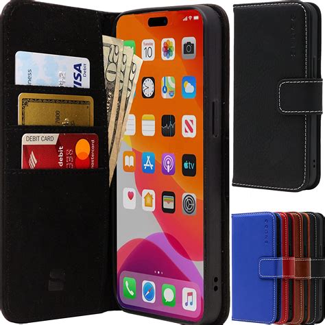 Snugg Iphone 14 Pro Max Case Leather Folding Wallet Case With 3 Card