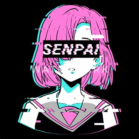 Aesthetic Vaporwave Anime Girl Notice Me Senpai Womens T Shirt