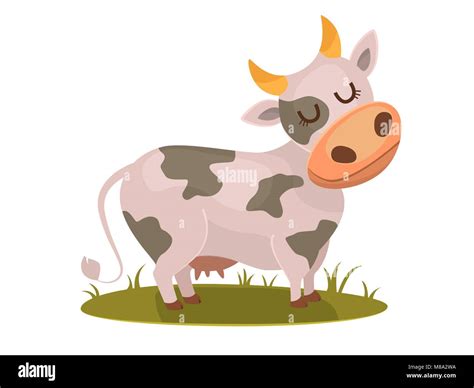 Funny Isolated Vector Cow Stock Vector Image And Art Alamy