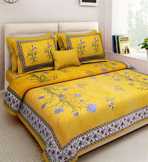 Buy Cotton 160tc Double Bedsheet With 2 Pillow Covers Online Floral Double Bed Sheets Bed
