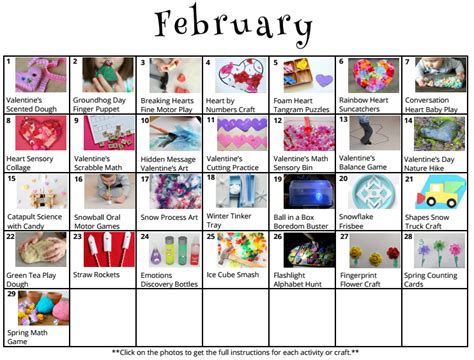 A Month Of Crafts And Kids Activities For February Where Imagination Grows