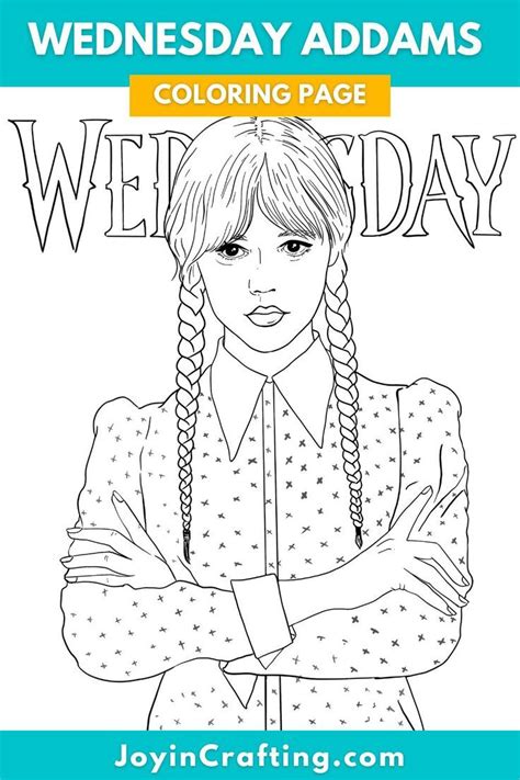 Wednesday Addams Coloring Page Wednesday Addams Coloring Book Art