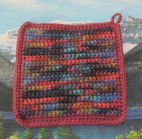 Hand Crochet Double Thick Hot Pad CHP 001 By LandLCandlesandCraft On