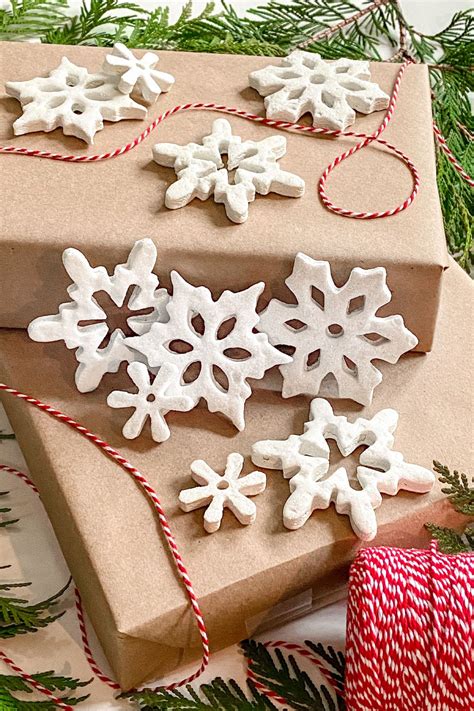 Salt Dough Ornaments Diy Snowflake Christmas Decorations Heart