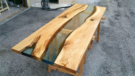Wooden Epoxy Resin Clear Table Top For Hotel And Home High Quality New