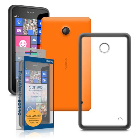 Sonivo Fusion Bumper Case For Nokia Lumia 630 635 Black