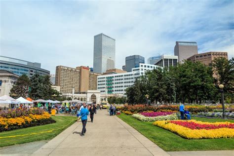 Civic Center Park In Downtown Denver Editorial Image Image Of Blue
