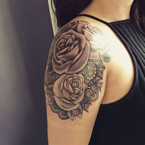 Rose And Lace Tattoo Rose Tattoos Tattoos Lace Tattoo