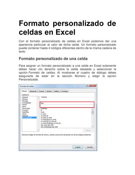 Formato Personalizado De Celdas En Excel Un Formato Personalizado