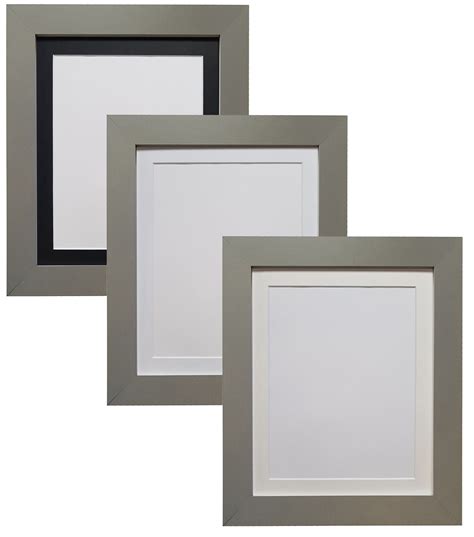 Metro Dark Grey Picture Photo Frame With Black White Or Ivory Mount 20x16 A3 A4 Ebay