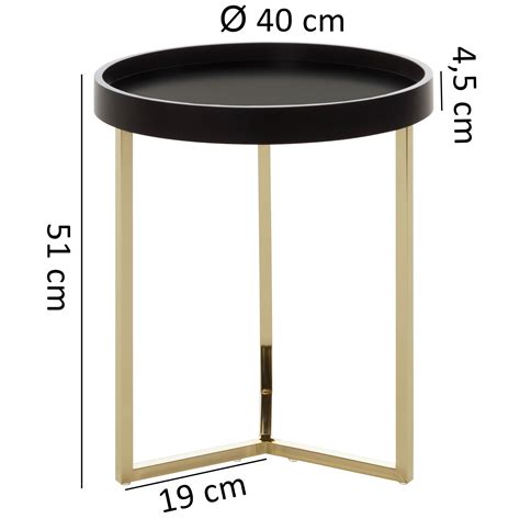 Vor allem stauraum ist gefragt: FineBuy Design Beistelltisch EVI 40 x 51 x 40 cm Couchtisch rund schwarz / Gold | Designer ...