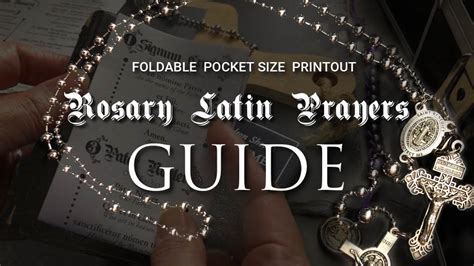 Latin Rosary Prayer Guide Print Out Youtube