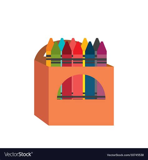 Cartoon Crayons Box Design Royalty Free Vector Image