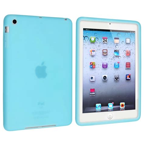 Insten Sky Blue Soft Silicone Tablet Case Cover For Apple Ipad Mini 1