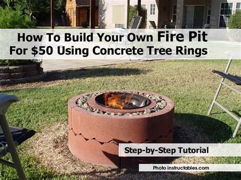 Fire and building codes dictate how far your fire pit should be from structures and overhead obstructions such as trees or power lines. How To Build Your Own Fire Pit For $50 Using Concrete Tree Rings