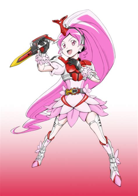Safebooru 1girl Antennae Armor Belt Crossover Cure Blossom Dagger Female Hanasaki Tsubomi