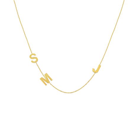 14k Gold Custom Initials Necklace Nagi