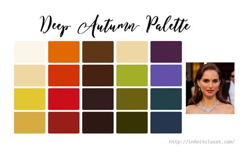 Deep Autumn Dark Autumn Palette Infinitcloset