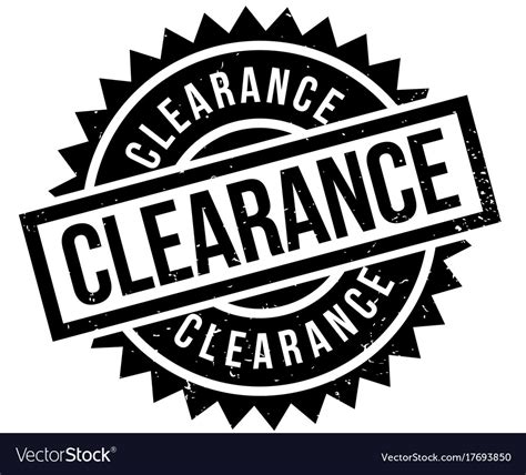 Clearance Rubber Stamp Royalty Free Vector Image