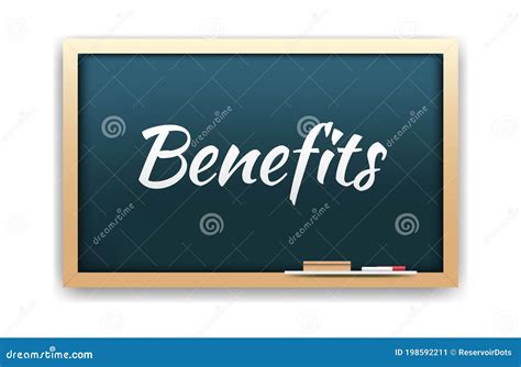 Benefits Word Chalkboard Stock Vector Illustration Of Compensation