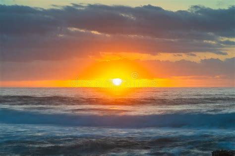 Soft Sunrise Seascape With Clouds Stock Image Image Of Beach Breezy