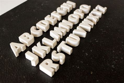 Vintage White Ceramic Push Pins Alphabet Letters A To Z 26 Pins C19