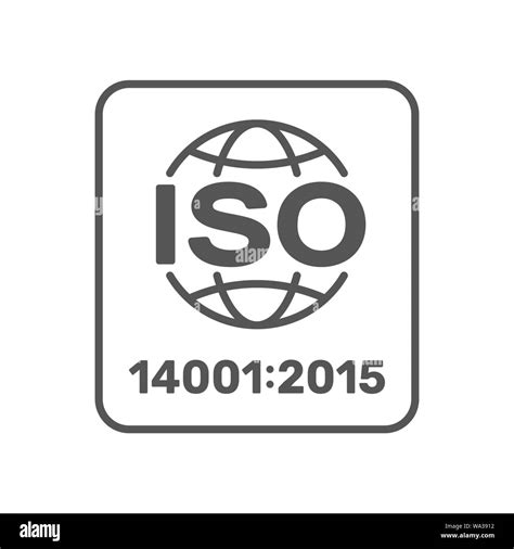 iso 14001 2015 certified symbol iso 14001 2015 certified quality management sign editable